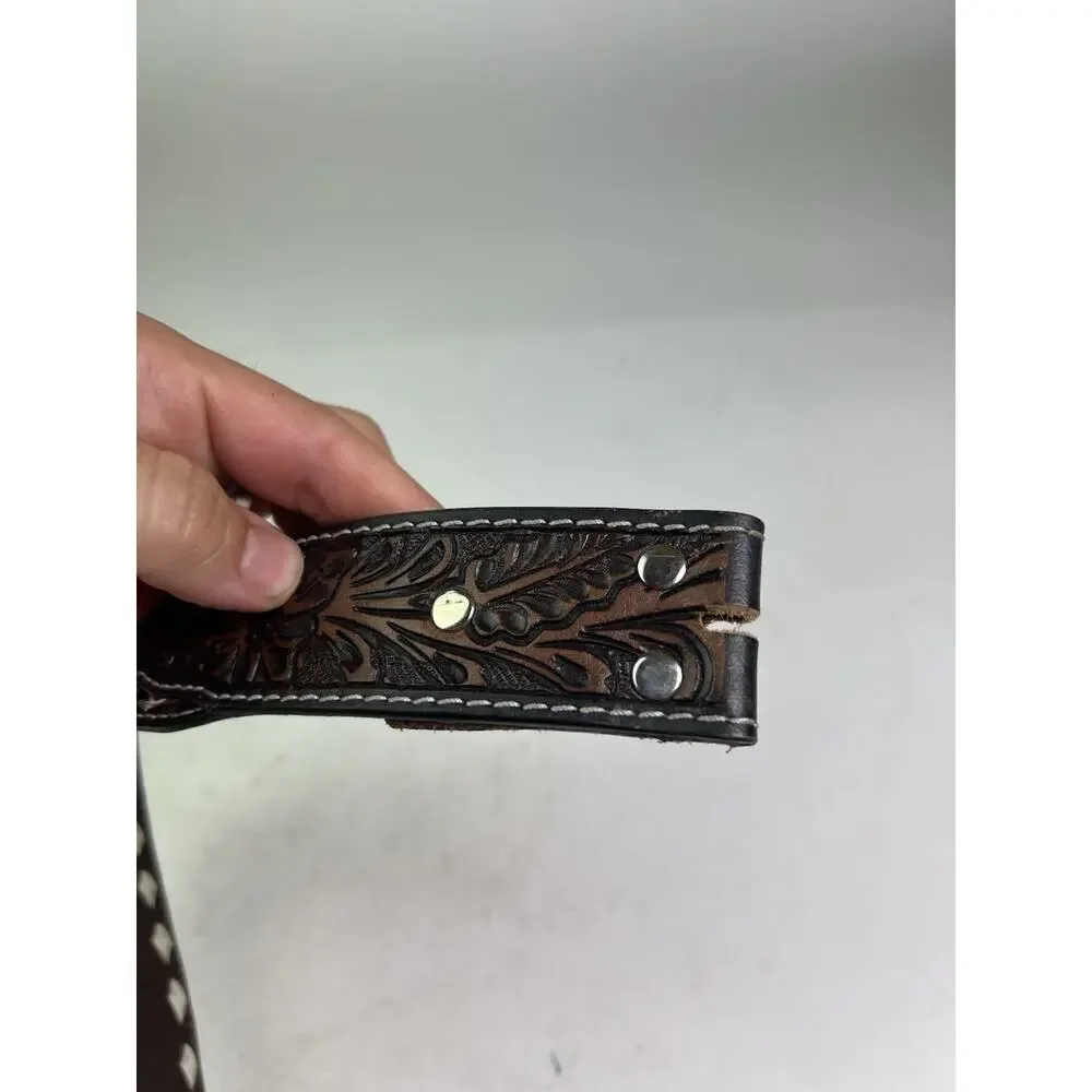 Nocona Floral Tabs Beaded Buck Lacing Belt Style# N210005505 Men's Size 40